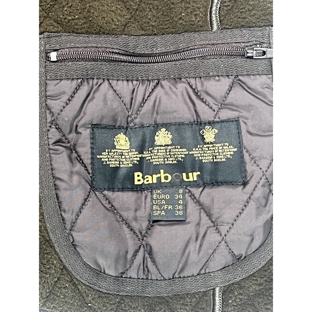 Barbour Womens Brown Quilted Fleece Lined Betty Vest Size 4 US Zip Old Money - Picture 4 of 14